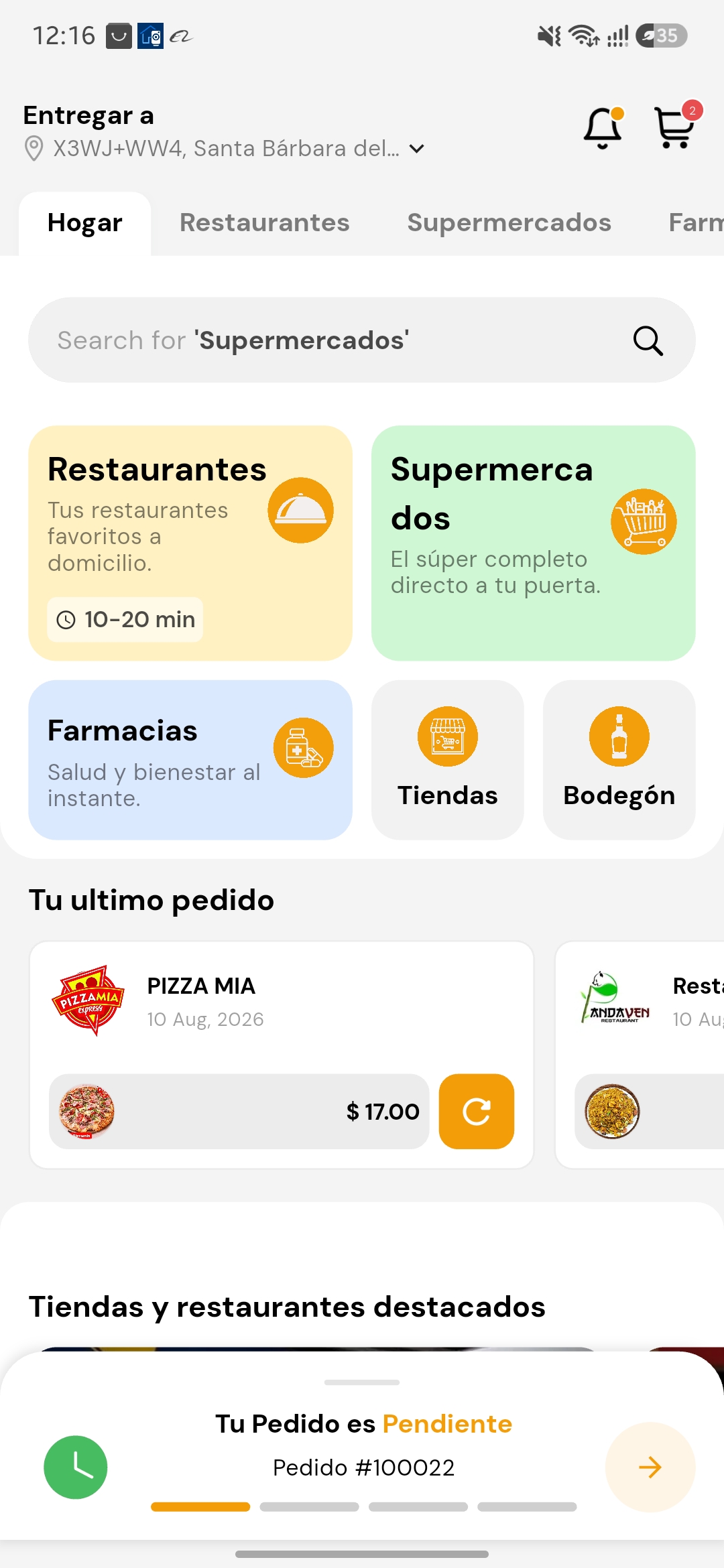 Interfaz App Boomerang